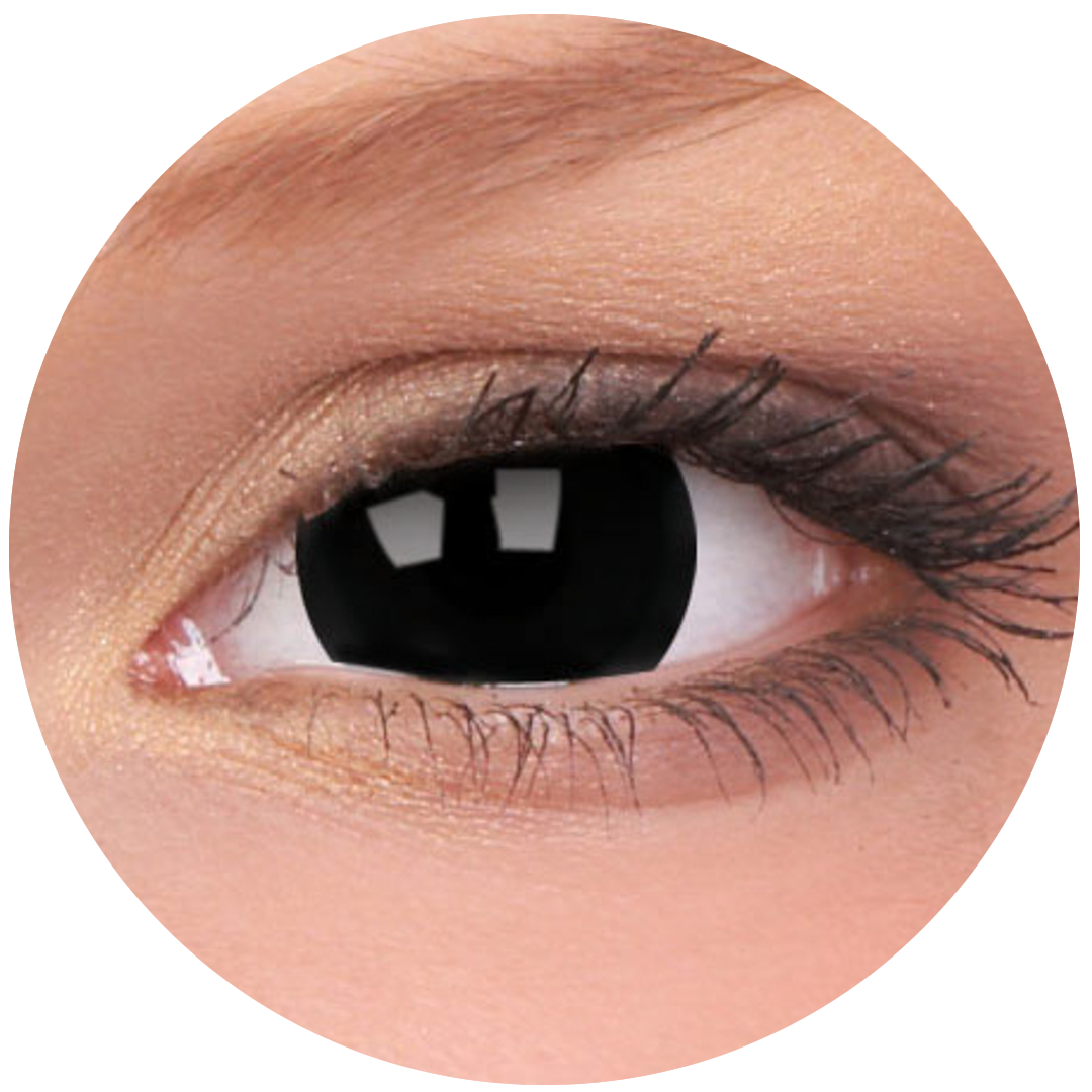 Mini Sclera - Black Titan Contact Lenses