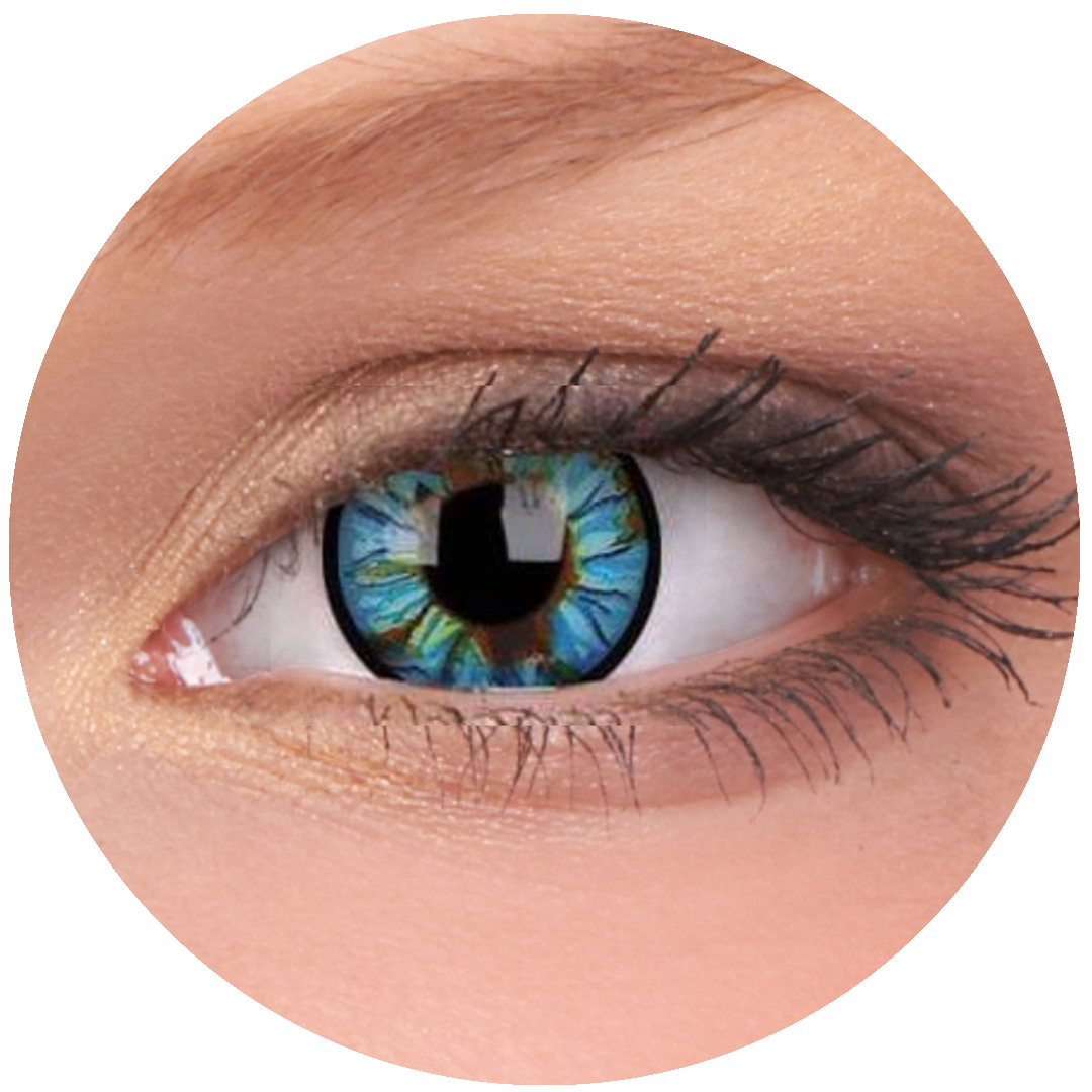 Blue Streak Contact Lenses