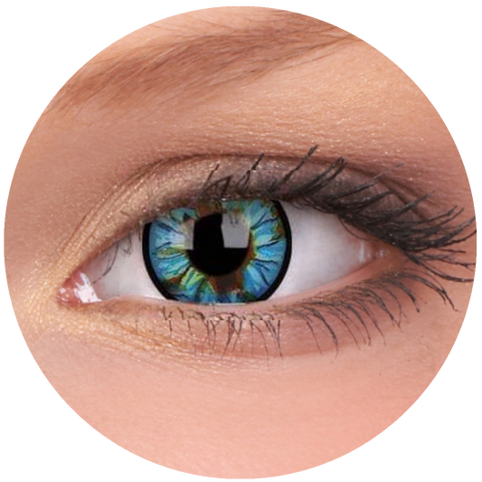 Blue Streak Contact Lenses